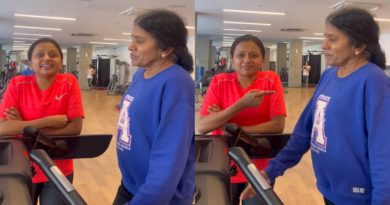 actor-rajeev-kanakala-wife-anchor-suma-kanakala-mother-gym-workout-video