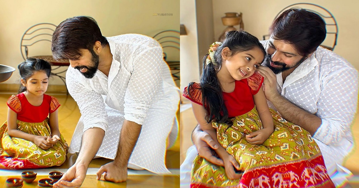 sreeja-konidela-little-daughter-celebrated-diwali-with-her-father-kalyaan-dhev-without-her-mother